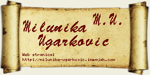Milunika Ugarković vizit kartica